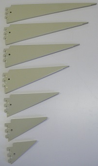 Brackets for steel shelves
